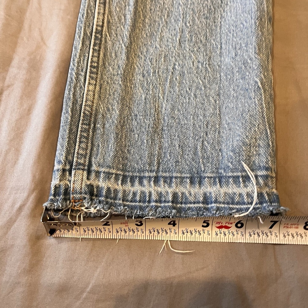 Abercrombie & Fitch 90s Straight Ultra High Rise Jeans Curve Love Raw Hem 27 4 - Picture 5 of 9